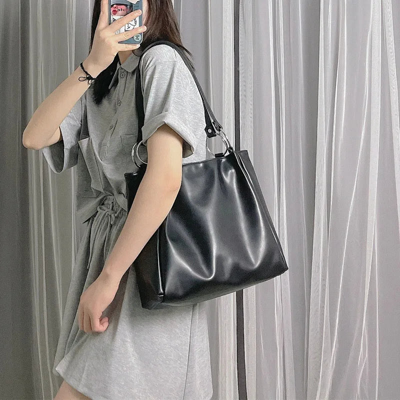 Women's Shoulder Bags Large Capacity PU Leather Wild Bags Sac A Main Femme