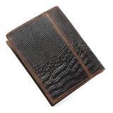 Men Real Leather Dragon Emboss Standard Wallet