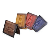 Men Real Leather Dragon Emboss Standard Wallet