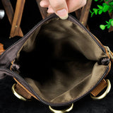 Retro Leather Waist Belt Bag Chest Pack Sling Bag Male 8712