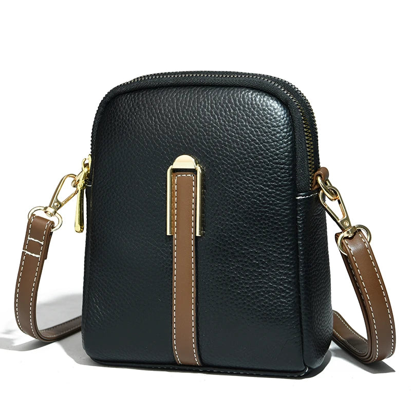 Hot Lady Purse Cowskin Leather Women Handbag Shoulder Bag