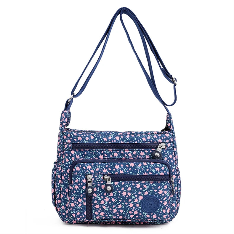 Women Shoulder Bag Multi-layer Messenger Bag Nylon Travel CrossBody Bag 8 colors