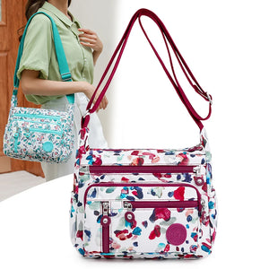 Women Shoulder Bag Multi-layer Messenger Bag Nylon Travel CrossBody Bag 8 colors