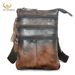 Retro Leather Fanny Waist Belt Bag for Men 8712