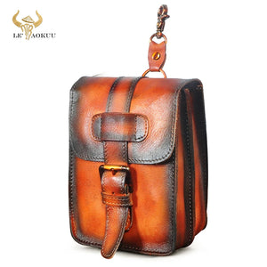 Leather Travel Waist Belt Pack Bag For Men 016