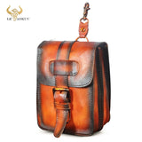 Leather Travel Waist Belt Pack Bag For Men 016