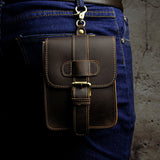 Leather Travel Waist Belt Pack Bag Phone Pouch Case For Men