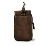 Soft Leather Travel Hook Fanny Waist Belt Pack Bag Phone Cigarette Pouch