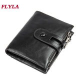 Retro Men's Leather Wallet RFID Anti-theft Cowhide Casual Wallet