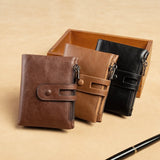 Retro Men's Leather Wallet RFID Anti-theft Cowhide Casual Wallet