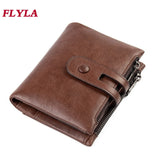 Retro Men's Leather Wallet RFID Anti-theft Cowhide Casual Wallet