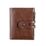 Retro Men's Leather Wallet RFID Anti-theft Cowhide Casual Wallet