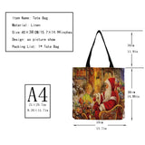 Santa Claus Tote Bag Christmas Candy Gift Handbags High Capacity