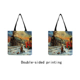 Santa Claus Tote Bag Christmas Candy Gift Handbags High Capacity