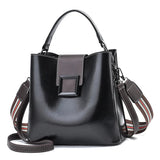 Retro Casual Bucket Bag Women One-shoulder Messenger Bag