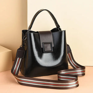 Retro Casual Bucket Bag Women One-shoulder Messenger Bag