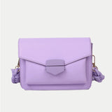 Small Shoulder Crossbody Flap Bag Purse Solid Female Handbag PU Leather Pouch