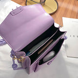 Small Shoulder Crossbody Flap Bag Purse Solid Female Handbag PU Leather Pouch