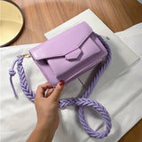 Small Shoulder Crossbody Flap Bag Purse Solid Female Handbag PU Leather Pouch