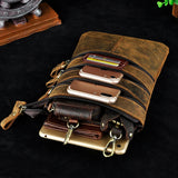 Hot Leather Travel Retro Fanny Waist Belt Bag Chest Pack Sling Bag for Men