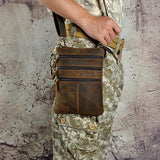 Hot Leather Travel Retro Fanny Waist Belt Bag Chest Pack Sling Bag for Men
