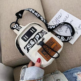 Hip-hop Canvas Phone Bag Chest Bum Bag