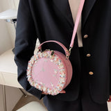Sweet Lace Round Handbag Women Crossbody Bags