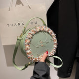 Sweet Lace Round Handbag Women Crossbody Bags