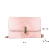 Sweet Square Solid Handbags PU Leather Crossbody Bags for Women
