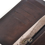 Men's Leather Checkbook Chain Organizer Long Wallet Purse Clutch
