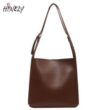 Vintage Female Tote High PU Leather Handbag Large Capacity Shoulder Bags