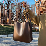 Vintage Female Tote High PU Leather Handbag Large Capacity Shoulder Bags