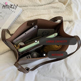 Vintage Female Tote High PU Leather Handbag Large Capacity Shoulder Bags