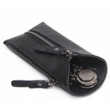 Vintage Leather Keys Wallet Keychain Zipper Key Case Bag Organizer