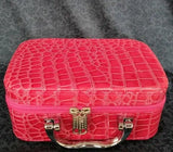 Women Beauticians Cosmetic Bags Travel Handbags PU Leather Organizer Makeup Bag