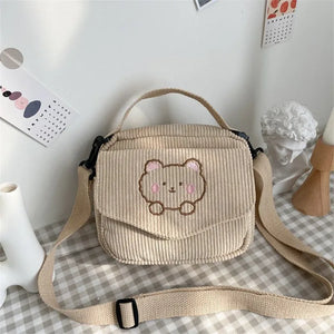 Hot Women Canvas Bag Preppy Style Student Tote Zipper Shoulder Messenger Bag