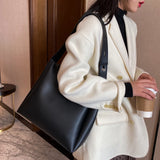 Women Handbag Set Large Capacity PU Leather Bags Wild Shoulder Bag Femme