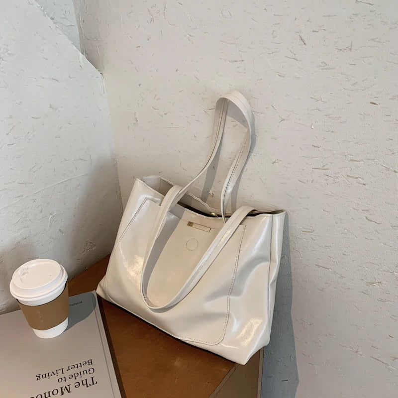 Vintage PU Leather Handbags Large Capacity Shoulder Bags