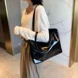 Vintage PU Leather Handbags Large Capacity Shoulder Bags