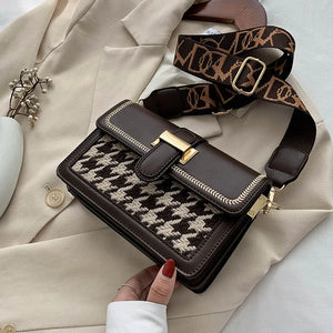Retro Woolen Square Bag Crossbody Messenger Bag