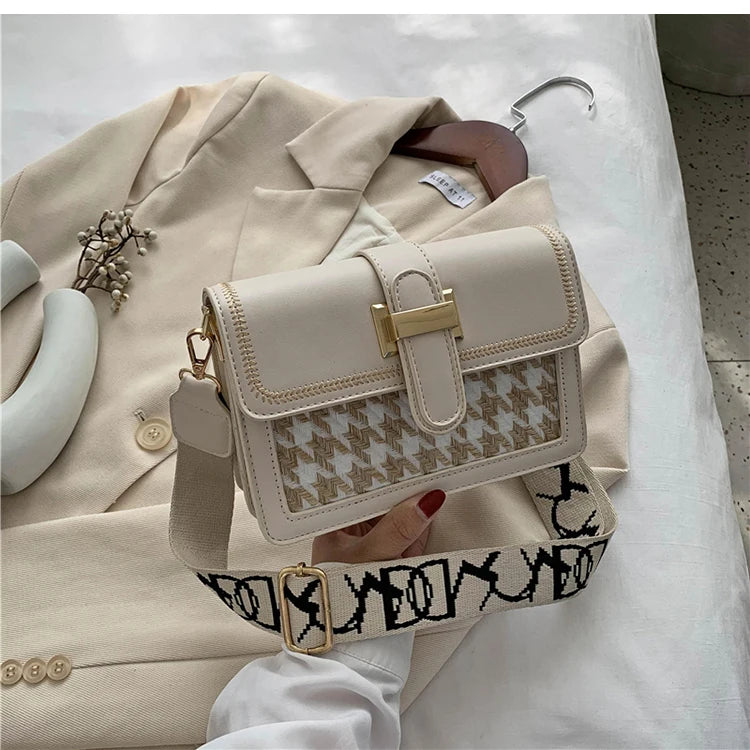 Retro Woolen Square Bag Crossbody Messenger Bag