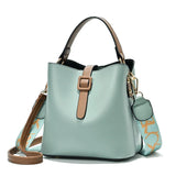 Stylish Wide Strap Bucket Bag for Women
