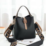 Stylish Wide Strap Bucket Bag for Women