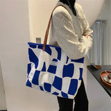 Women's Geometric Pattern Shoulder Bags Large Capacity Tote Bags