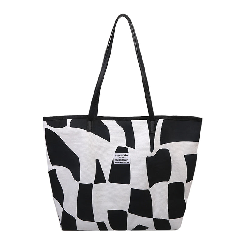 Women's Geometric Pattern Shoulder Bags Large Capacity Tote Bags