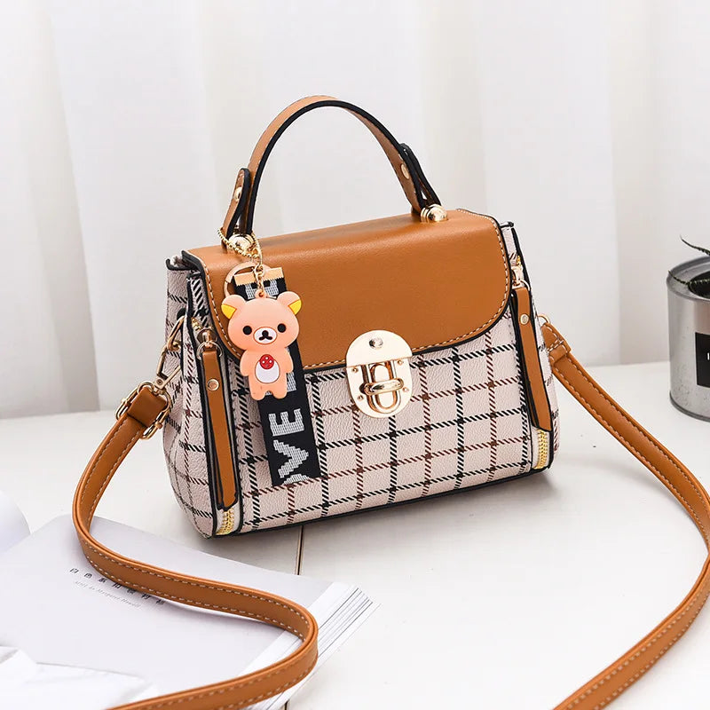 Plaid Small Square Bag Women One Shoulder Messenger Bag