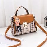 Plaid Small Square Bag Women One Shoulder Messenger Bag