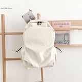 Solid Casual Backpack for Teenage Girls High Capacity Women Travel Bagpack