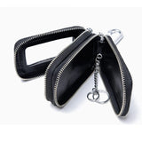 Crocodile Pattern Car Key Bag Double Zipper Keychain Case