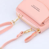 Metal Opening Crossbody Bag Women Mini PU Leather Shoulder Messenger Bag